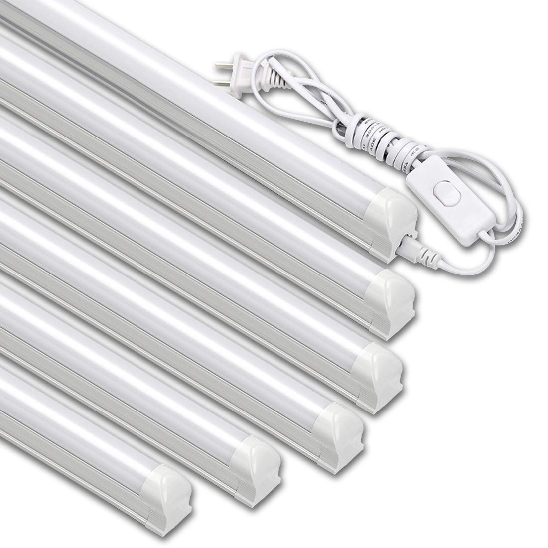 

SD Light LED Fluorescent Light Bulb, 40W, T8, Integrated Fixture, 18W, Warm White, 120cm, Bar Light, with Switch [Pack of 6]