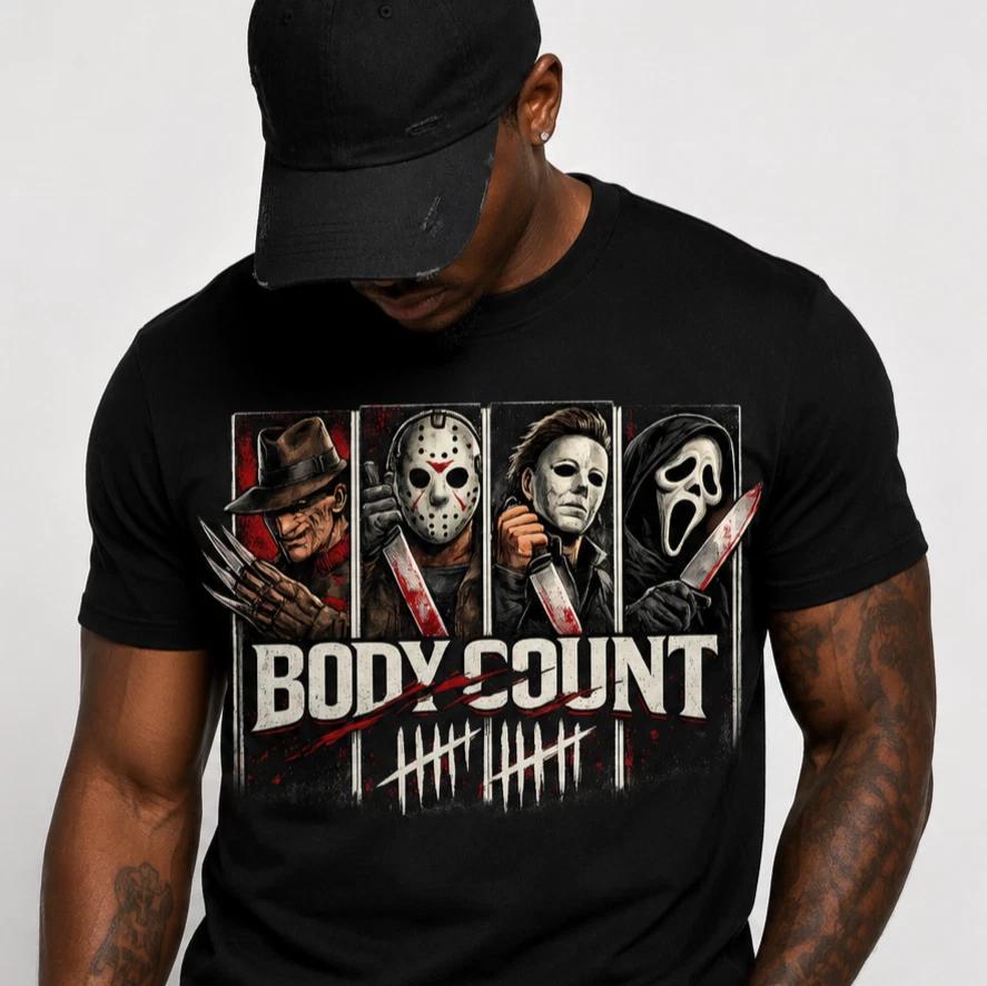 Body Count Horror Graphic Shirt Vintage Slasher Unisex Tee