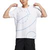 Adidas Neo Geometric Pattern Print Casual Crew Neck T-Shirt Unisex Tops White HN0001