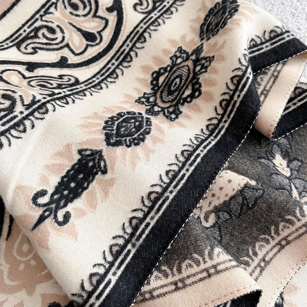 Scarf Women'S Autumn And Winter High-End Imitation Cashmere Shawl Dual-Purpose Versatile Thickened Warm Scarf