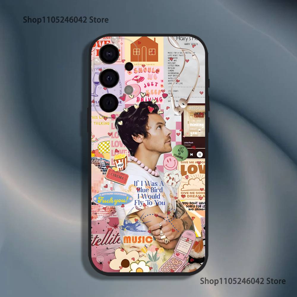 H-HaRRy Music Styles Shockproof Phone Case For Samsung S25,S24,S21,S22,S23,S30,Ultra,S20,Plus,Fe,Lite,5G Black Cover