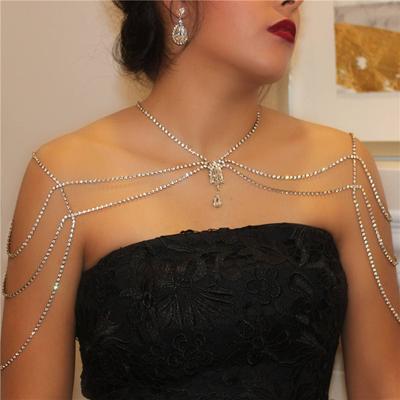 Fashion New Bridal Rhinestone Shoulder Chain European And American Wedding Dress Body Chain Accessories Body Chain