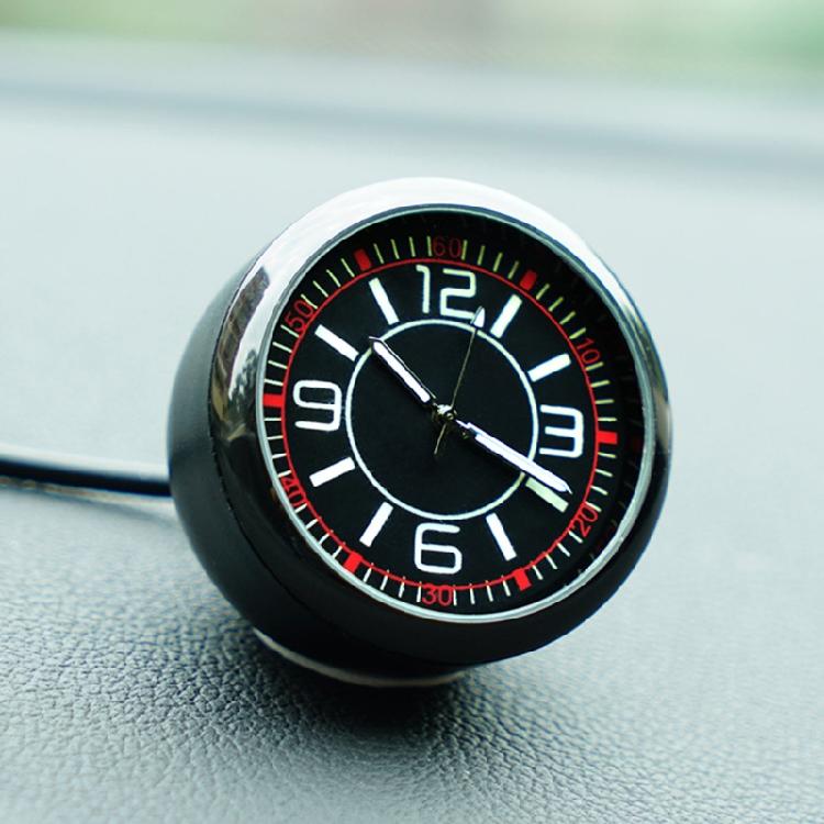 Universal Pocket Stick-On Clock Car Dashboard Clock Quartz Luminous Clock