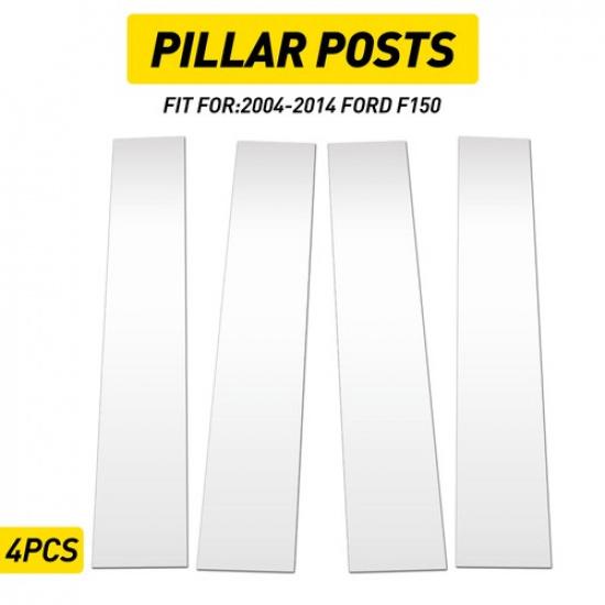 

For 2004-2014 Ford 4PCS Chrome F150 Pillar Posts Extended Crew Cab Window Trim
