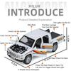1:32 Pickup Hilux Toys Cars Models Alloy Diecast Wheel Pull Back Miniature Model with Light Sound Vehicles Toy Collect Souvenirs