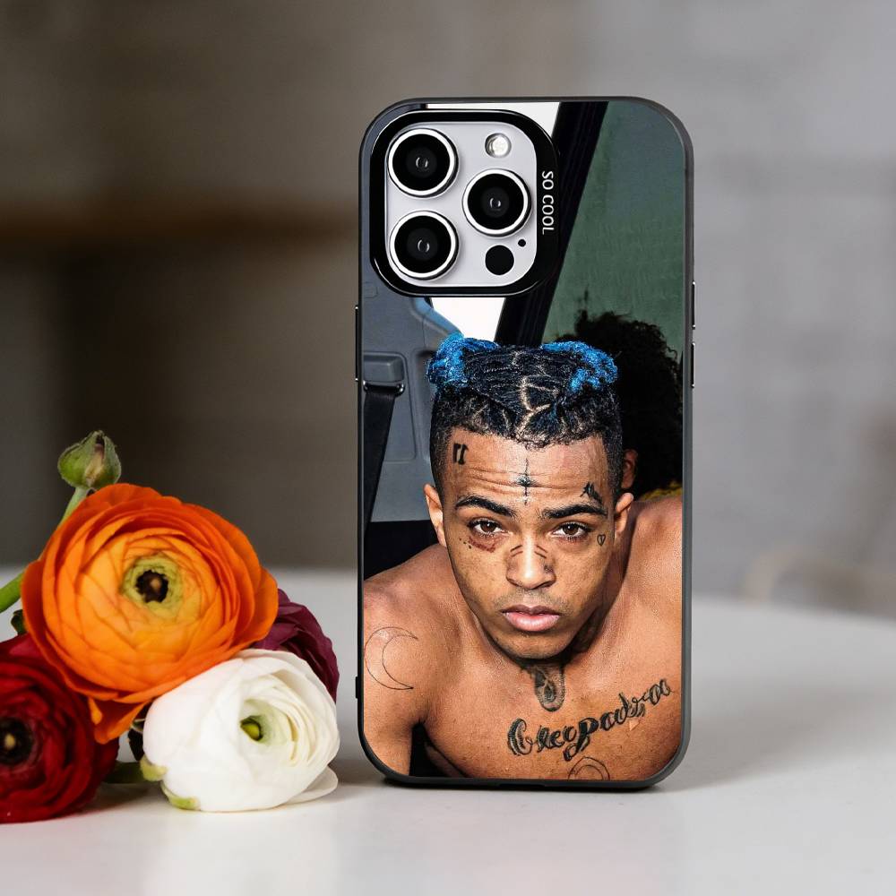 Rapper X-XXXTentacionS Phone Case For iPhone 17,16,15,14,13,12,11 Plus,Pro Max,XS,Colorful Silver Phone case Funda Cover
