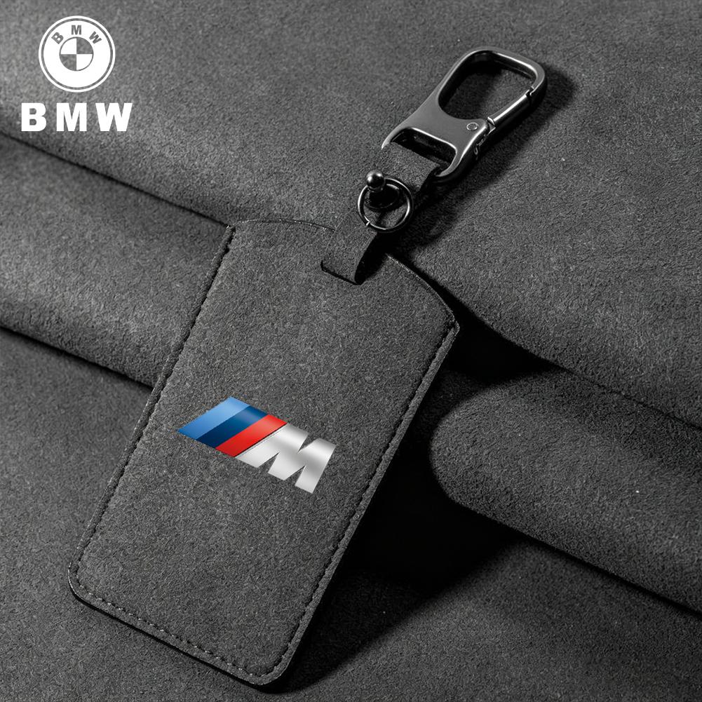 NVEQ9 Premium Leather Car Card Key Cover Protective Case For BMW Smart Card Key Accessories For BMW G80 G06 G07 G42 G14 G15 / Stickers