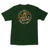 Santa Cruz Erick Winkowski VOLCANO DOT Tričko na skateboard LESNÍ ZELENÉ Unisex Tričko