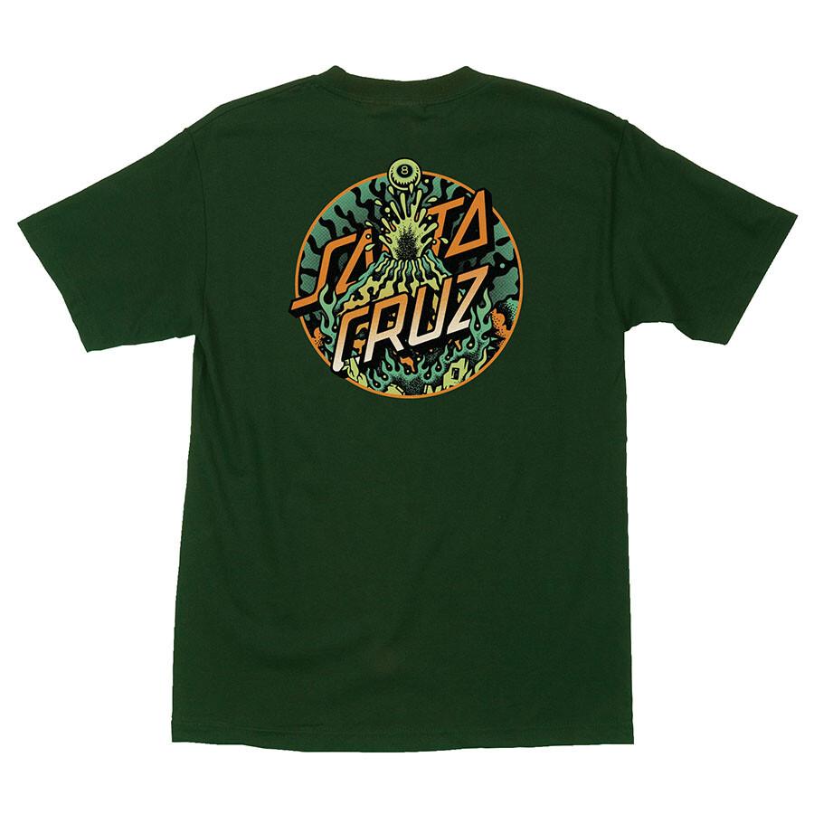 Santa Cruz Erick Winkowski VOLCANO DOT Skateboard T Shirt FOREST GREEN Unisex T-Shirt S