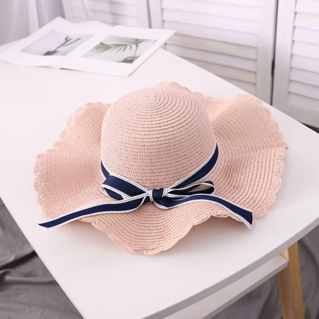 

(Joy choose)Women Summer Big Sun Floppy Wide Hats New Bowknot Folding Beach Cap