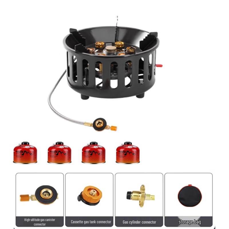 Portable Windproof Gas Cassette Stove Kit