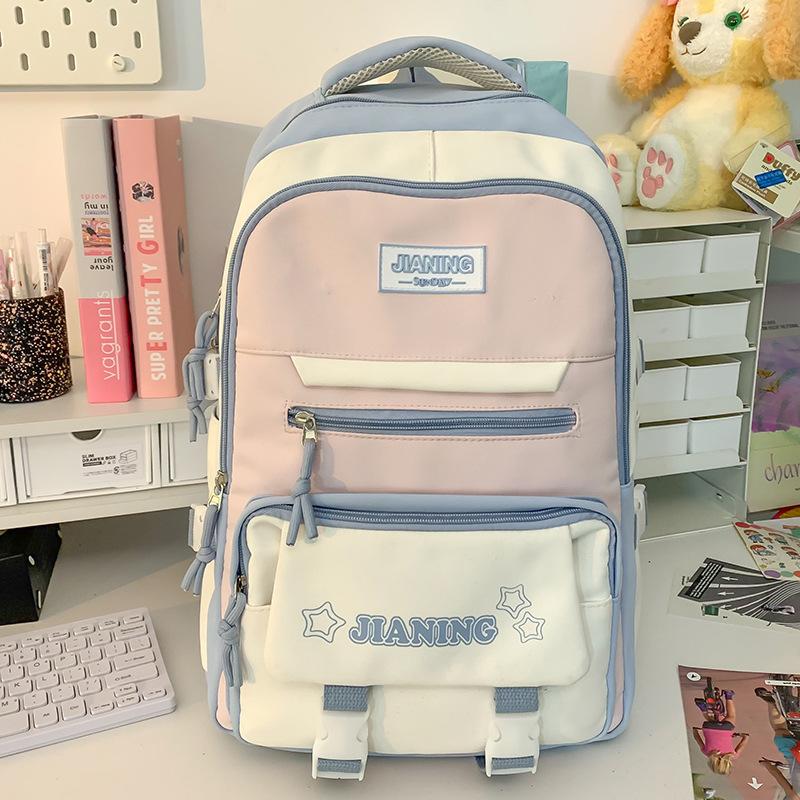 School bag Children's elementary school students Girls Junior high school students High school two-piece set Backpack