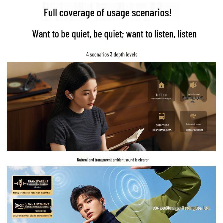 2025 Long Battery Life Wireless ANC In-Ear Gaming Bluetooth Headphones