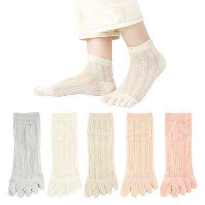 5 Zehen 5 Zehen Atmungsaktiv 5 Zehen Kurz 5 Paar [DAMILY] Damensocken, Sommer, Knöchel, Socken, Frühling/Sommer, Mesh, Nicht stickige Socken, Damensocken, Länge,