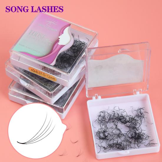 

SONG LASHES 4D свободные вееры с острым основанием, узким стержнем, готовые вееры для объема, заостренная основа, объемные наращивание ресниц в России