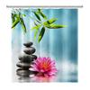 Tenda Doccia Meditazione Giapponese Zen Spa Loto Pietre di Basalto Olio Essenziale Candele Profumate Bambù Acqua Arredamento Casa Set Impermeabile