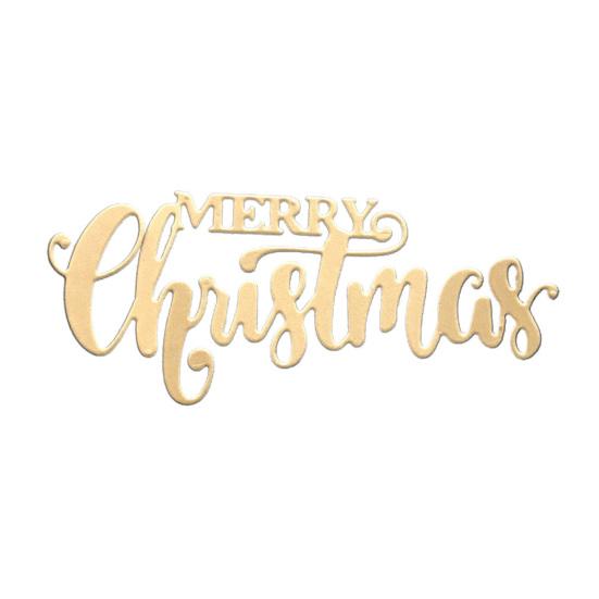 

Режущий штамп Форма букв Merry Christmas Углеродистая сталь Трафарет для тиснения Форма для поздравительной открытки