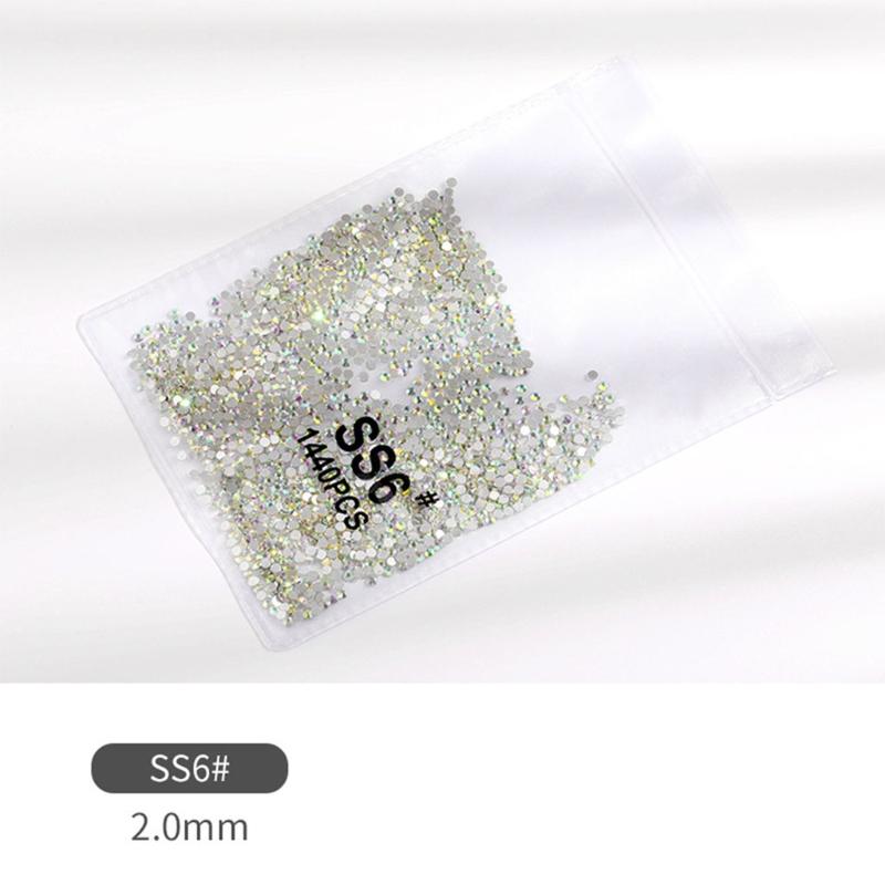 Mini Flatback for Rhinestones Crystals 3D Decorations Flat Back Stones Gems Set Nail Art Decoration