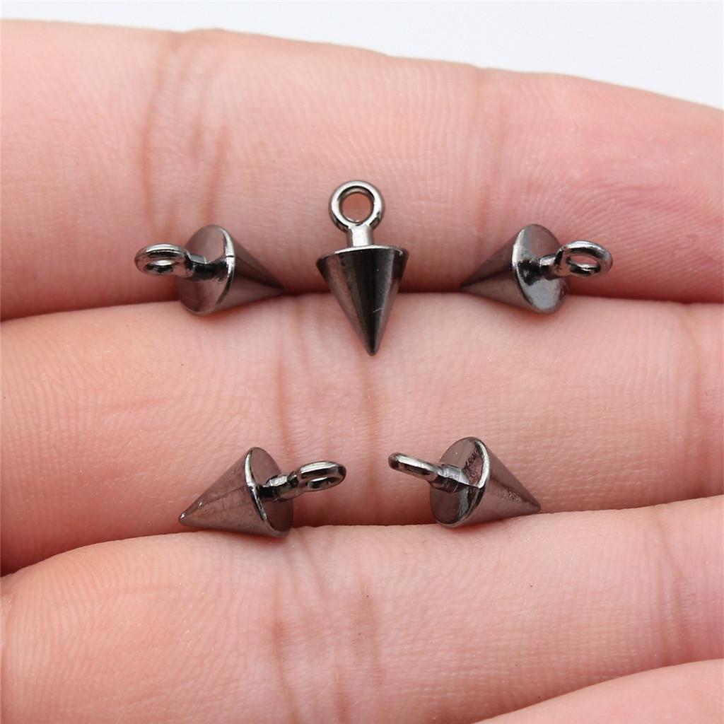Accessories Parts Cone Shape Pendant End Beads Vintage Jewelry Supplies SA051