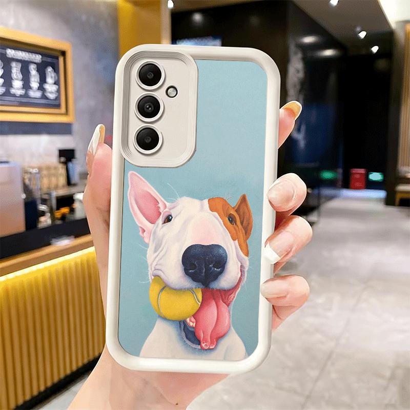 Bull Terrier Dog Cute Puppies Soft Phone Case for Samsung Galaxy A17 A16 A26 A36 A56 A15 A25 A35 A55 A14 A24 A34 A54 A13 A23 A33