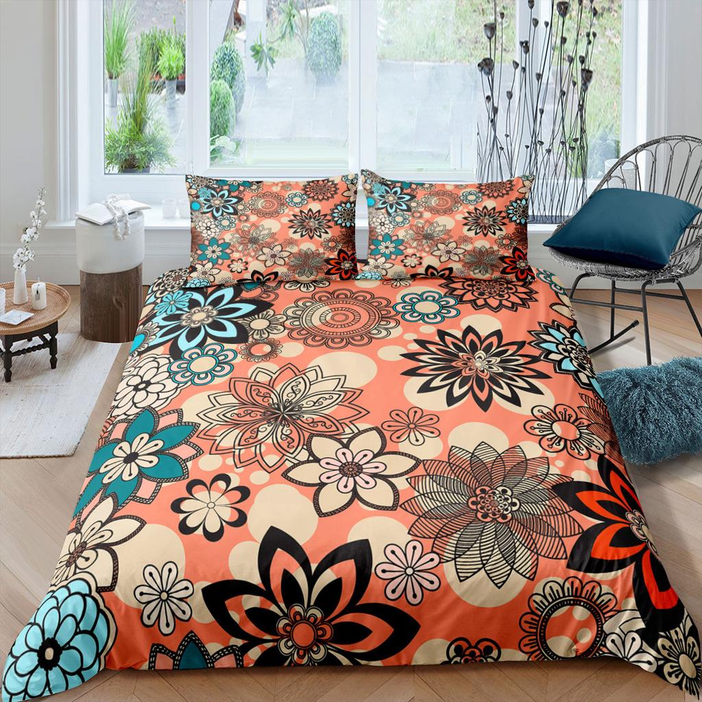 3D Exotic Collection Bedding Set with Paisley Pattern Quilt Cover and Pillow Case 2/3 Pieces AU240 * 270 Extra Large Size Soft Home Decoration