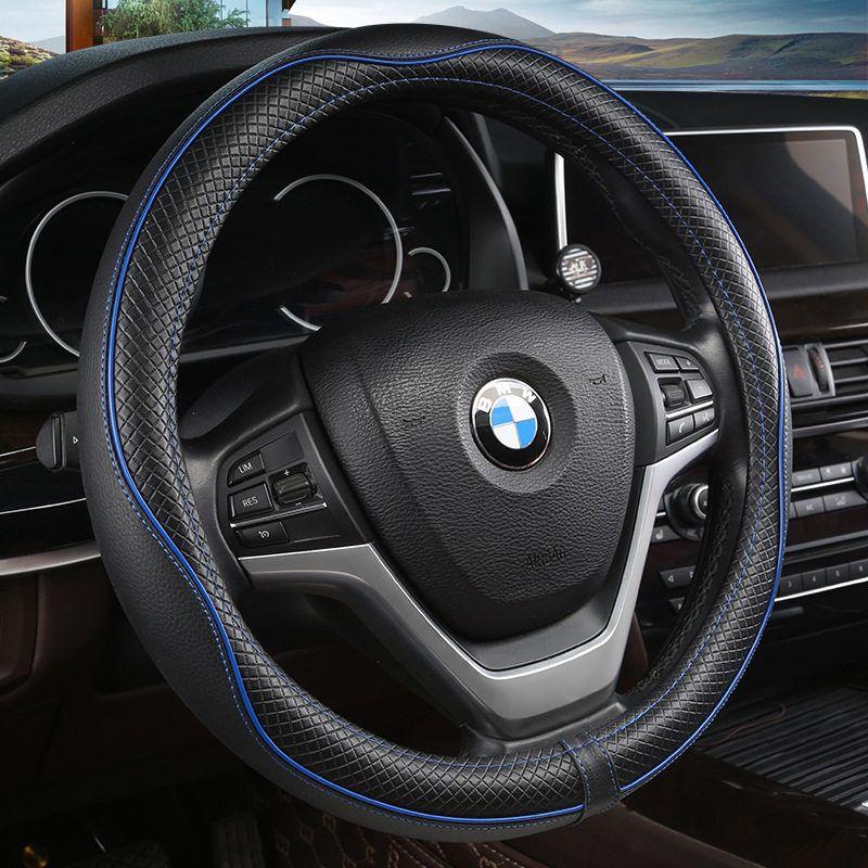 Wheel Cover, Genuine Leather, Suitable for All Seasons, Non-Slip, Wear-Resistant, Breathable, Sweat-Absorbent, Summer Car Steering Wheel Cover