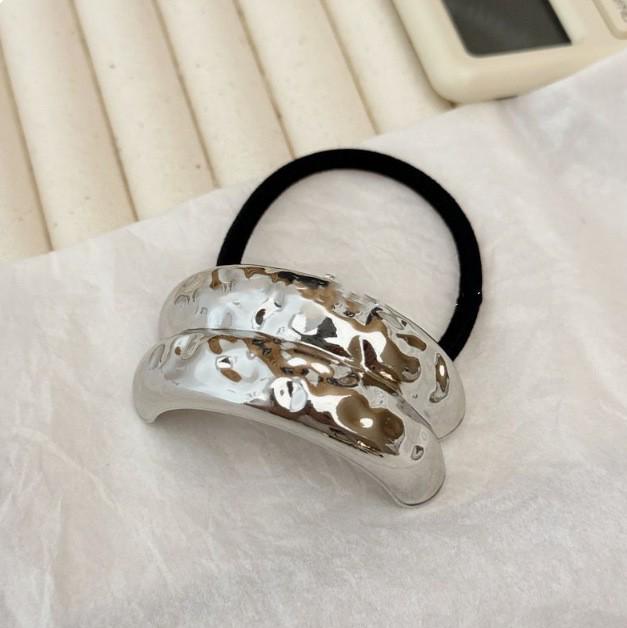 Minimalist Metal Hair Ring - New Korean Style High-End Ponytail Tie Rubber Band.