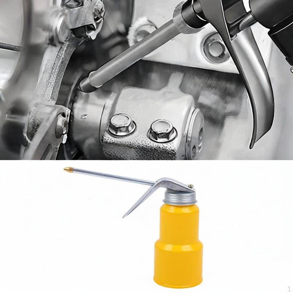 Hand Pump Oiler Can Gear Lubrication Tool Straight Spout Oil Spray High Pressure for Auto