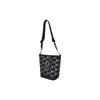 MLB New York Yankees Large Logo Print Vintage Floral Adjustable Strap Casual Bucket Bag Women Shoulder Bag Black 3ABML023N-50BKS