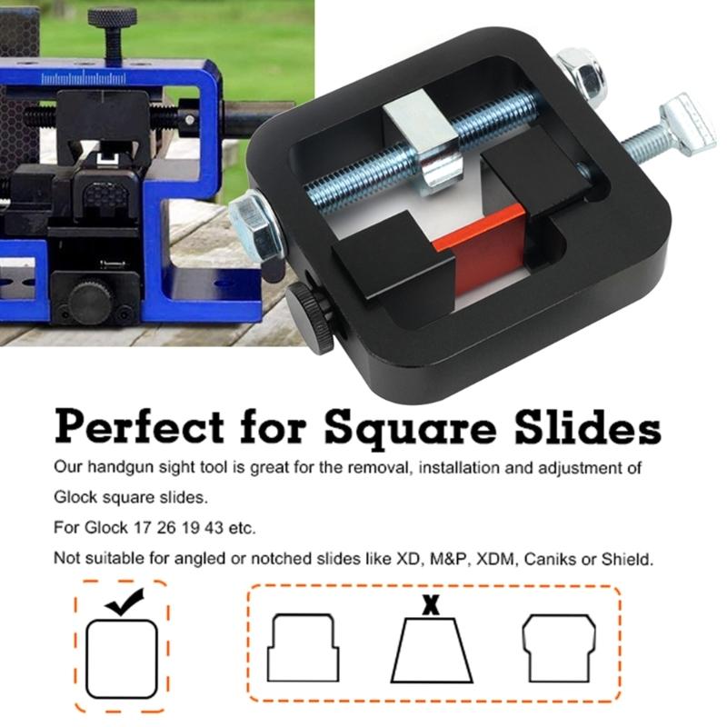 Sight Pusher Tool for 1911 Sight Beads Disassembly Tool with Tapered Slider Universal Front Rear Sight Pusher