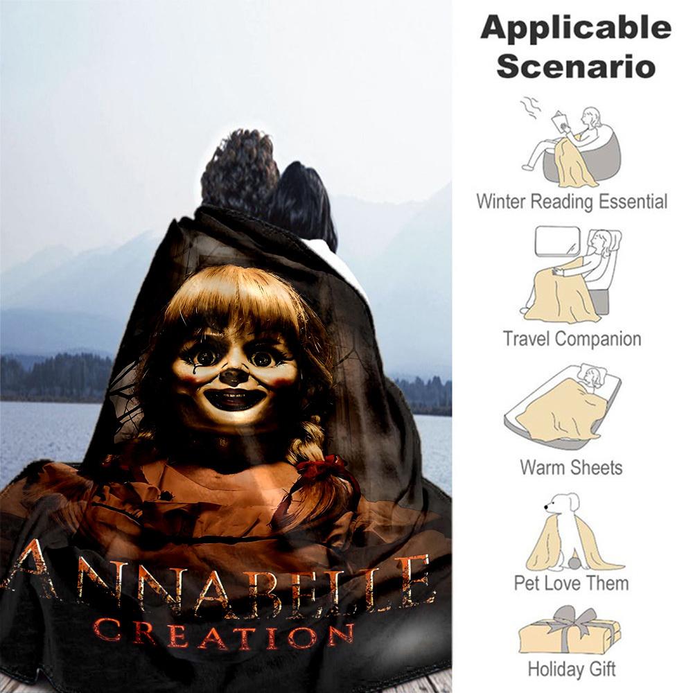 1 Pezzo Annabelle Creation Coperta in Flanella da Esterno Morbido Peluche Decorazione per Picnic, Campeggio, Camera da Letto, Sala Giochi, Ufficio1193A