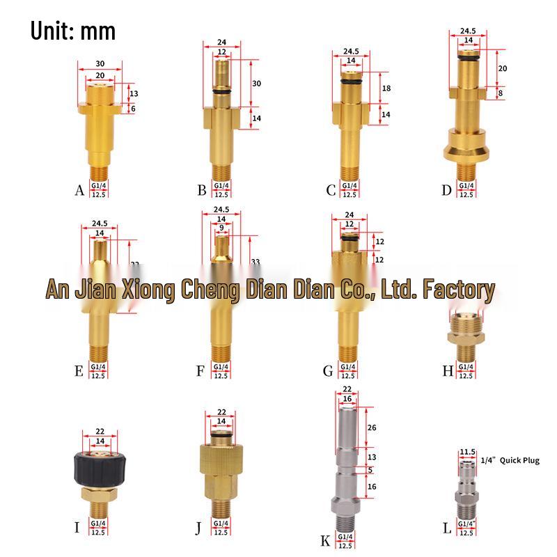 High-Pressure Foam Sprayer Nozzle for Car Washing with Large Opening and Copper-Plated Aluminum PA Bottle