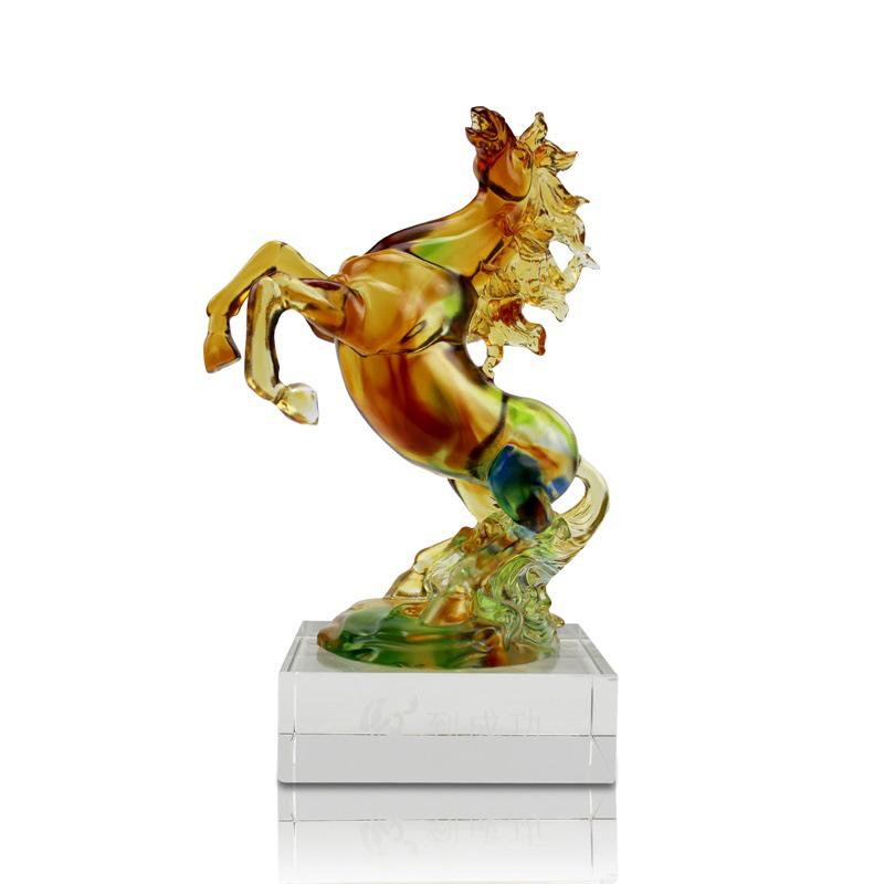

Fengming Glazed Horse Trophy: Ancient Method Handicraft for Office Decor and High-End Gift