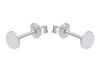 Silver Earrings Circles 4Mm Small Women's Studs Plates Wheels Little Circles 925
