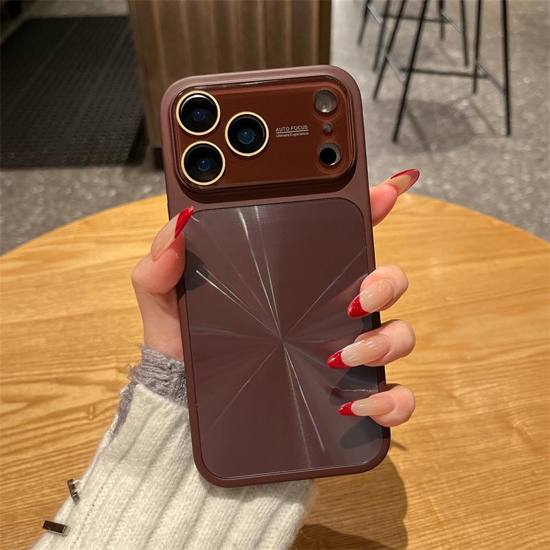 High-End Solid Color Aurora Window Case for iPhone 17, 16 Pro Max, 15, 14