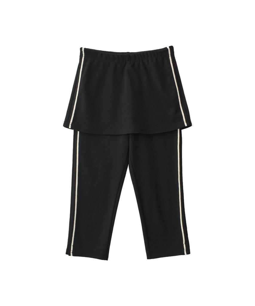 SALON DE YOHN Line Point Skirt Pants_ Black