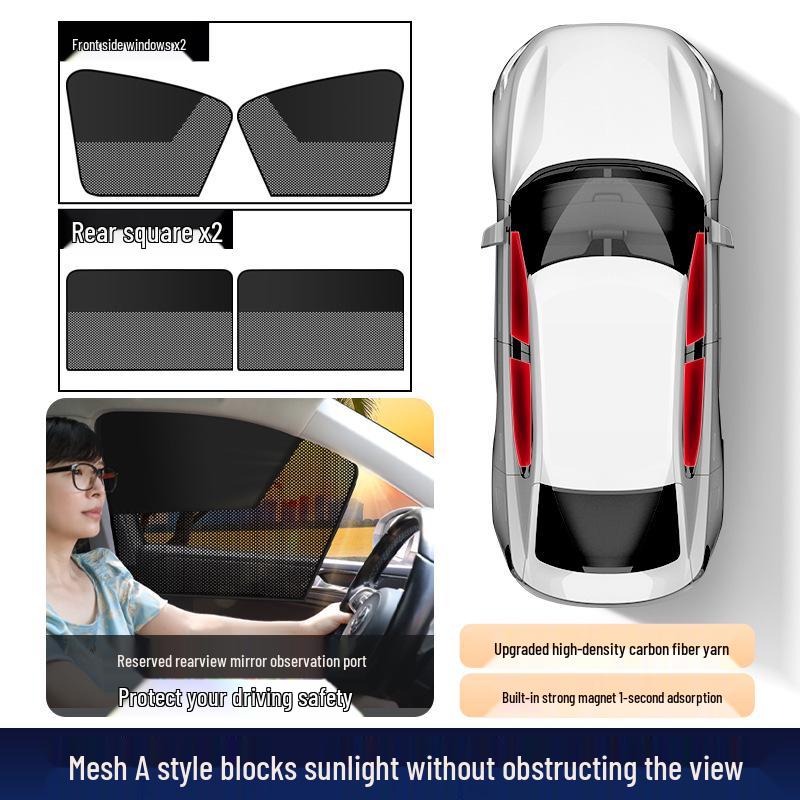 Universal Magnetic Car Sunshade Curtain for Children - Rear Window Blackout