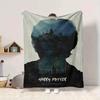 1pc Harry Potter Flannel Throw Blanket - HD Printed Lightweight Soft Warm All-Season Blanket for Sofa, Bed, Travel, Camping 031