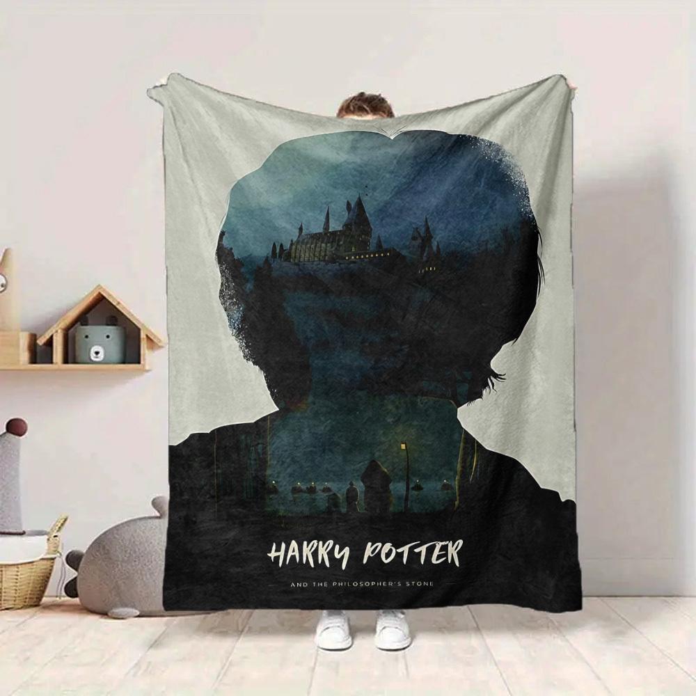 1pc Harry Potter Flannel Throw Blanket - HD Printed Lightweight Soft Warm All-Season Blanket for Sofa, Bed, Travel, Camping 031
