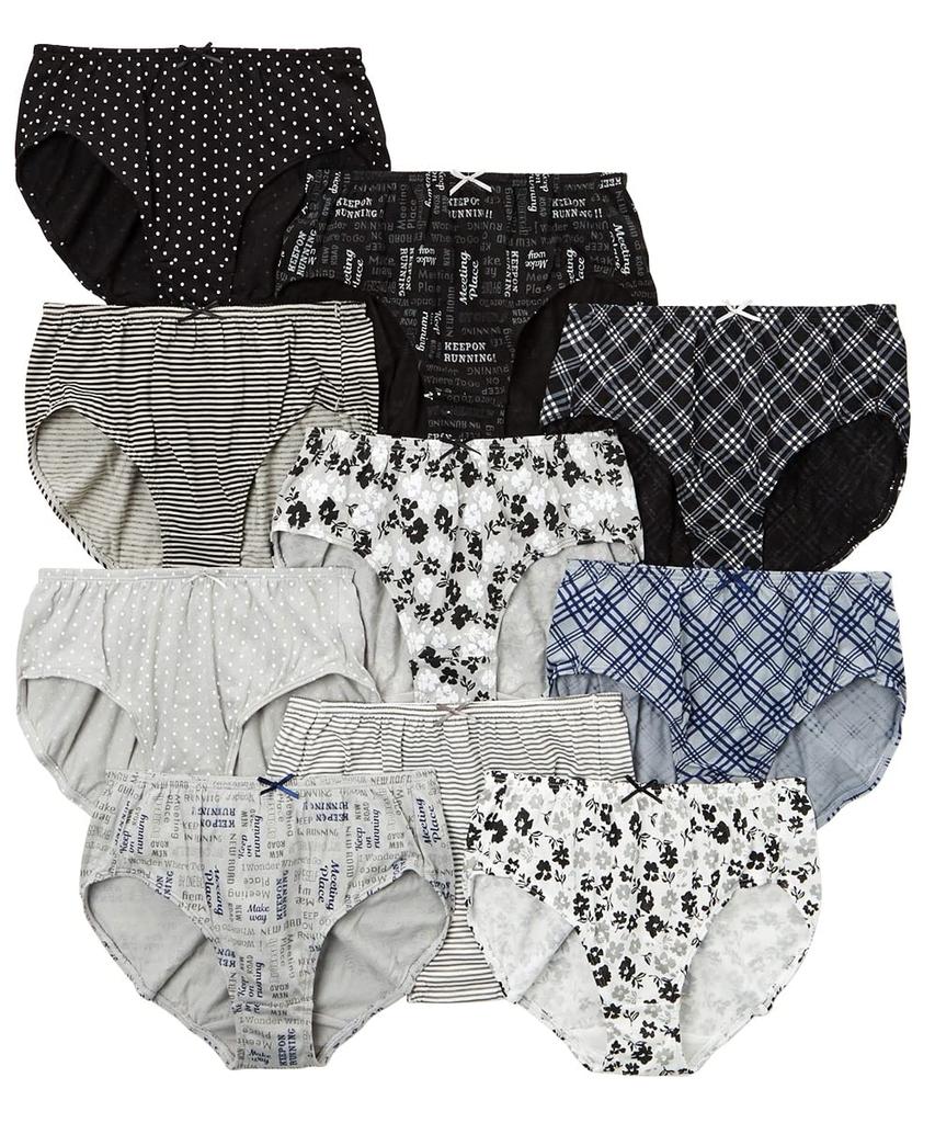 Regular Shorts Elastic Touch Large LL [Nissen] Set, 10-Piece Set, 100% Cotton, Doesn't Skin, Size, Women's, Monotone,