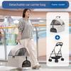 Lightweight Pet Cart Dog Foldable Separation Strollers Medium Dog Cart Dog Detachable Car Carrier Bag Pet Carriers with Plate