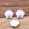 10pcs Resin Colorful Cat Claw Beads Cartoon Cat Claw Resin Pendant Bead  Earring Making