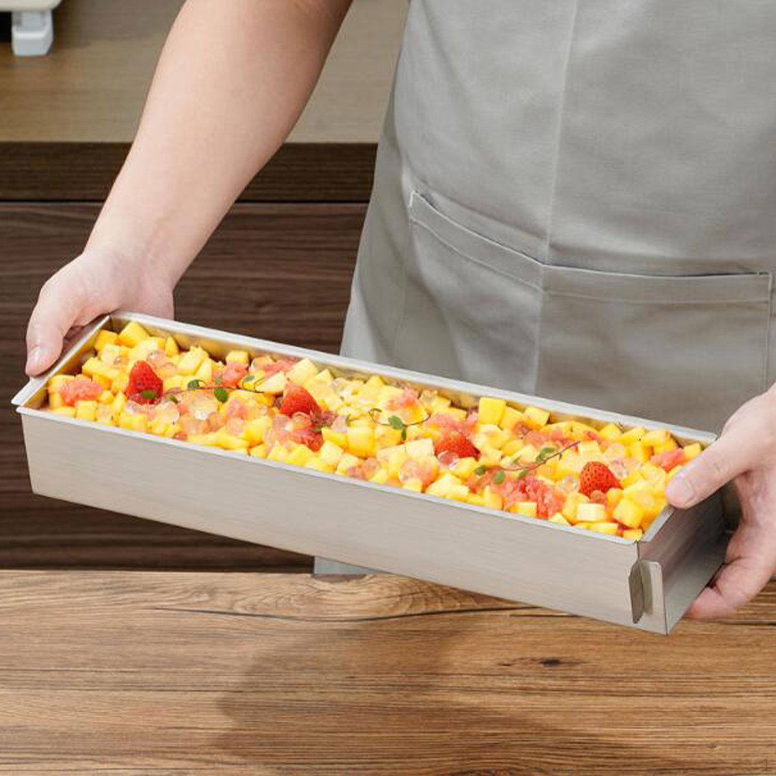 

Форма для тирамису из высококачественной нержавеющей стали со съемным бортом для выпечки восхитительных пирожных 30cm with Lid