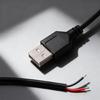 2 Pin Bare Wire USB Power Cord 22AWG Tinned Tip with Switches 5V/1A Support Cable Power Line Plastic Texture for Repair