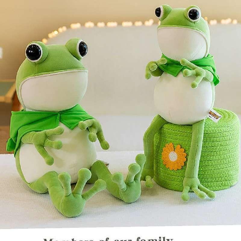 Cute New Frog Plush Toy Doll Cape Soft Frog Stuffed Toy Doll Children's Birthday Gift