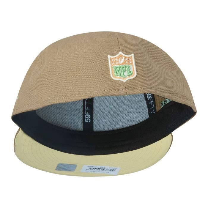 Casquette ajustée new era 59fifty - las vegas raiders - blanc et brun - 100% polyester