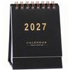 Calendário de Mesa Minimalista Morandi Cor Sólida 2026 – Ornamento de Memo de Mesa