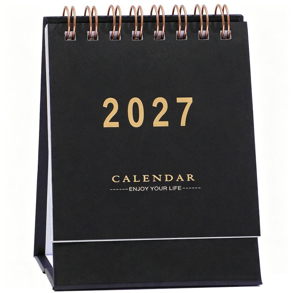 Calendário de Mesa Minimalista Morandi Cor Sólida 2026 – Ornamento de Memo de Mesa