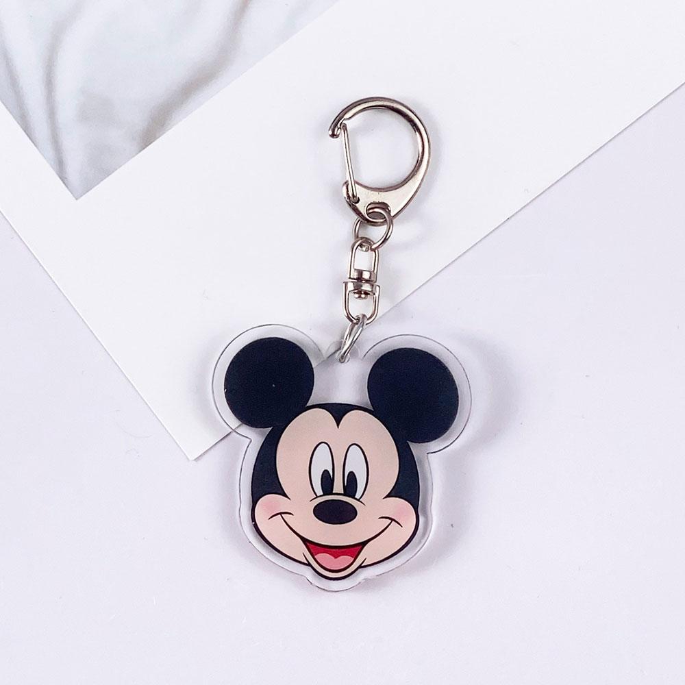6 ks Disney Mickey Mouse Minnie Mouse Akrylové Klíčenky Příslušenství Roztomilý Přívěsek na Tašku Batoh Klíčenka Dárky Pro Přátele