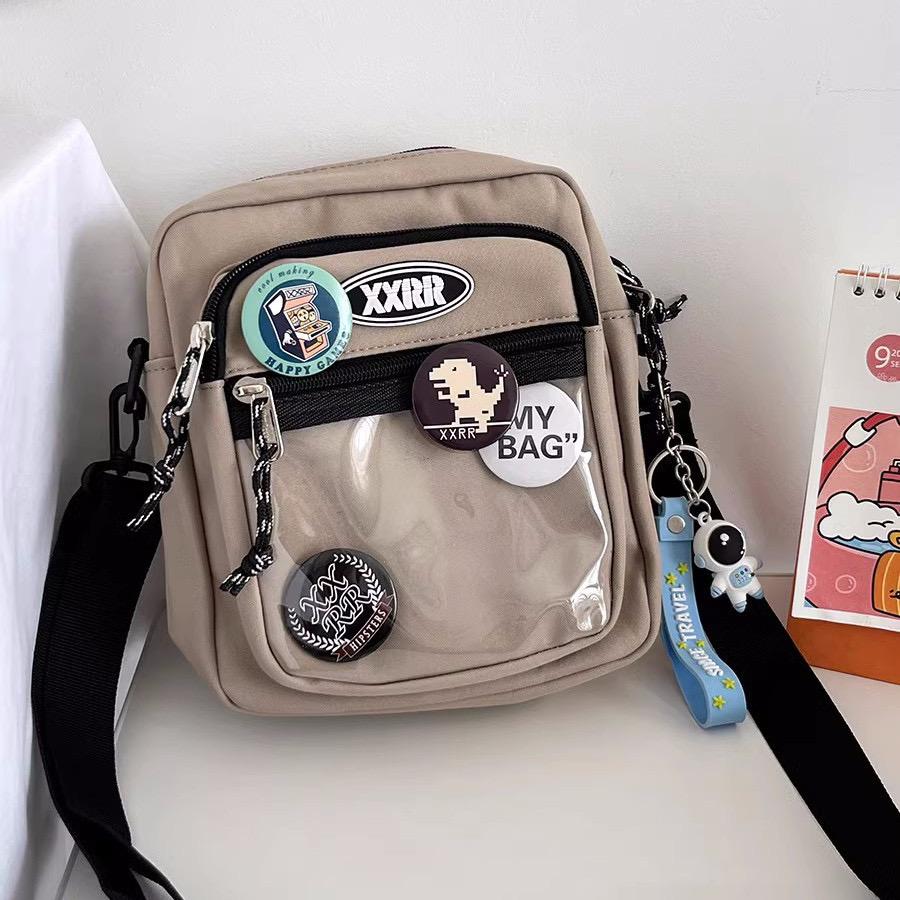 Korean Crossbody Shoulder Bags for Women Men Unisex Transparent Pocket Phone Bag